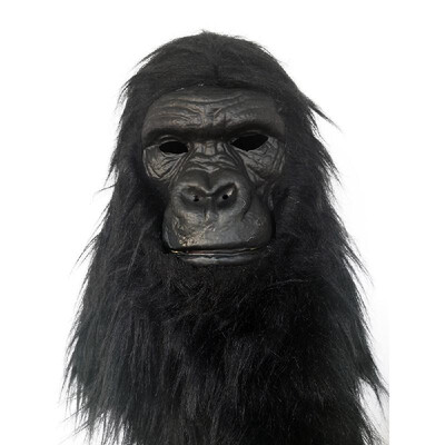 

Vivid Halloween Cosplay Mask Party Dress Up Mask Haunted House Animal Decorative Mask Black Mouth Can Move Chimpanzee Mask