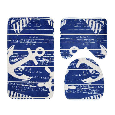 

3pcs Non Slip Water Absorb Floor Rugs Carpet Bath Mats Pad Bathroom Decor