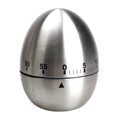 

Mechanical Egg Kitchen Cooking Timer Alarm 60 Minutes Stainless Steel