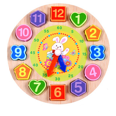 

Tailored Cartoon Animal Educational Toys For Children Wooden Beaded Digital Clock