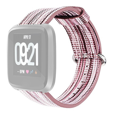

〖Follure〗Woven Nylon Pattern Replacement Band StrapFilm TPU Cover For Fitbit Versa Lite