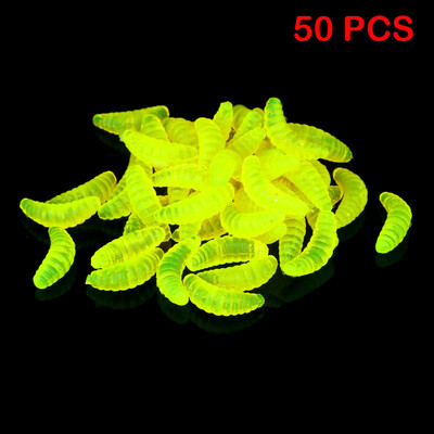 

Saidsome 50PCS 22cm Maggot Grub Soft Lure Baits Worms Shrimps Fishing Lures fishing bait fishing lure