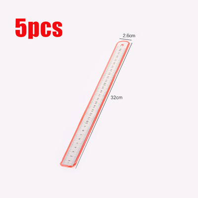 

5 Pc 6Inch Stainless Steel Pocket Measuring Ruler Scale Rule Double Sided Metric