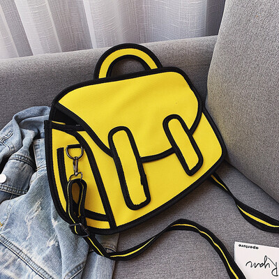 

Ladies bag creative new 2D yuan generous bag personality fashion handbag shoulder slung tide bag