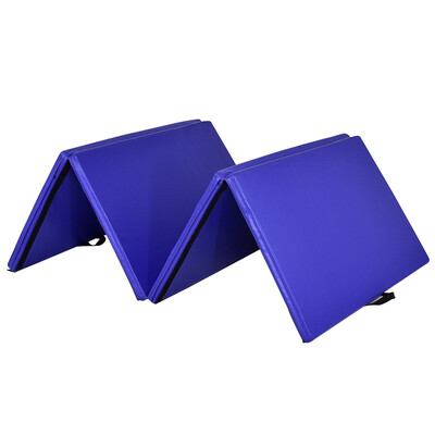 

4 x 10 x 2" Thick Folding Panel Gymnastics Mat -Blue