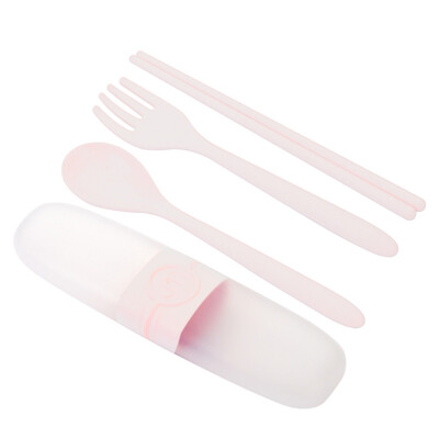 

Portable Wheat Straw Tableware Set Eco-Friendly Travel Kids Adult Cutlery for Camping Picnic Set Gifts Kitchen Dinnerware Sets