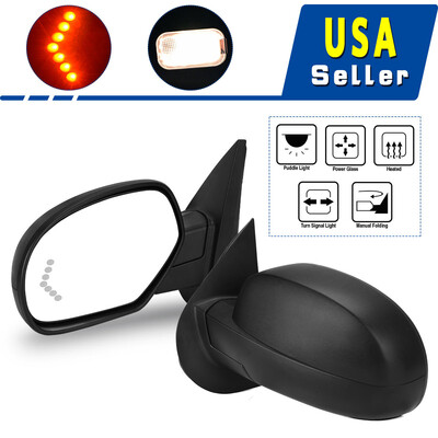 

Driver Left Side Mirror for 2007-2013 Silverado Sierra Power Heat Signal Puddle