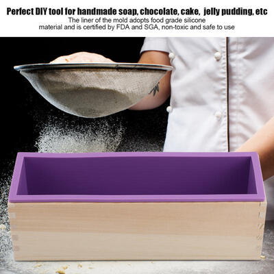 

Greensen 1200ML Rectangle Silicone Soap Mold DIY Tool for Baking Cake Ice Chocolate
