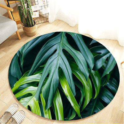 

Gobestart Tropical Plant Leaves Comfortable Living Room Childrens Room Carpet 40cm