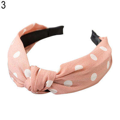 

Fashion Bowknot Polka Dot Womens Cloth Hairband Headband Hair Accessories
