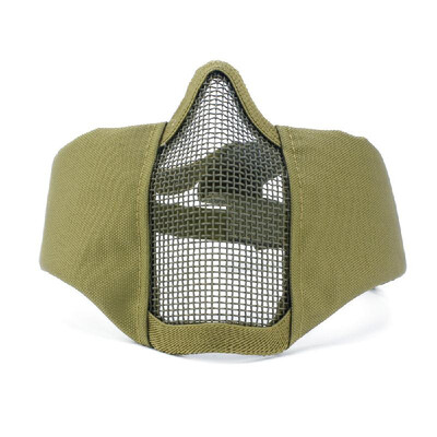 

ZL-V12 Half-face Mesh Mask Impact-resistance Protective Mask Ear Protection Carbon Steel Mesh for Outdoor CS Paintball Match Tacti