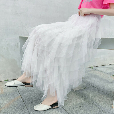 

Womens Girls Layers Tulle Skirt Dress Long Princess Tutu High Waist Skirts Party