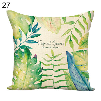

Letter Leaves Square Throw Pillow Case Cushion Cover Home Sofa Bed Car Decor