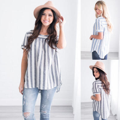 

2018 Women Stripe Casual Loose Fashion Top T-Shirt