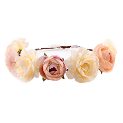 

Women Girls Flower Hairband Headband Bride Wedding Seaside Decor Photo Prop