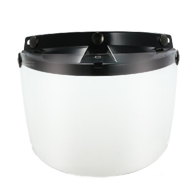

Universal 3 Snap Flip Up Visor Shield Lens for Retro Open Face Motorcycle Helmet