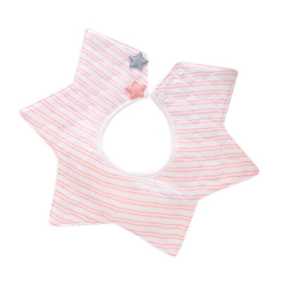 

Lovely Flower Style Baby Bibs Rotating double snap Fashion Pattern Dot Striped Star Bibs Girls Boys