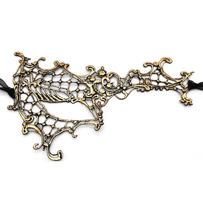 

Halloween Costume Ball Temperament And Interest Thickening Gold Stamping Lady Lace Big One-eye Party Eye Mask