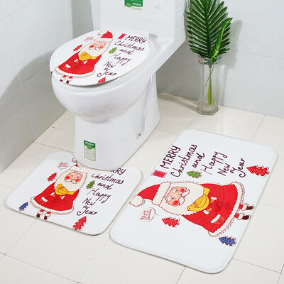 

〖Follure〗3pcs Christmas Suction Grip Bath Mat Bathroom Kitchen Carpet Doormats Decor