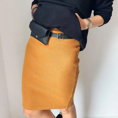 

2019 Womens Basic Stretch Waistband Bandage Bodycon Draped Tube Mini Skirt
