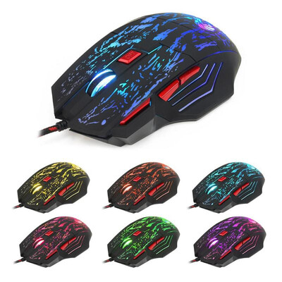 

HXSJ J40 USB Wired Colorful Backlight Keyboard 5500DPI Adjustable Mouse