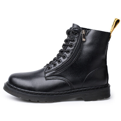 

Side zipper Martin boots male British wind couple boots men&women boots round head trend European&American tooling shoes