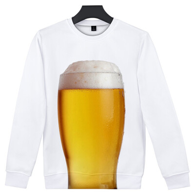 

Toponeto Mens Casual Long Sleeve Beer Festival New Style 3D Printing O Neck Shirt