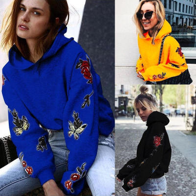 

Women Long Sleeve Printed Hooded Coat Pullover Tops Hoodie Sweatshirt Sweater