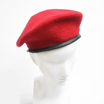 

SUNSIOM Unisex Military Army Soldier Hat Wool Beret MenWomen Uniform Adjustable Cap