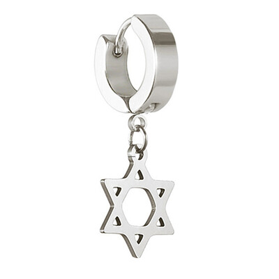 

Punk Men Cross Star Pentagram Pendant Hoop Earring Party Jewelry Gift