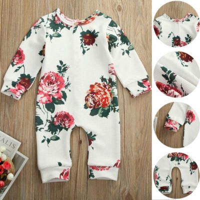 

US Infant Baby Boy Girl Kid Flower Clothes Romper Bodysuit One-piece Outfit Sets