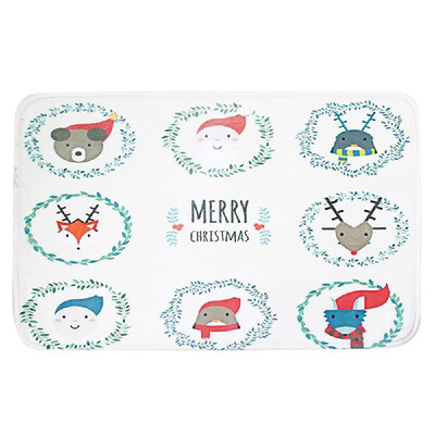 

Home Use Christmas Carpet Mat Anti-Skidding Doormat Floor Entryways Indoor Front Door Bathroom Mat Decor