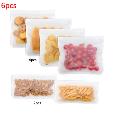 

610Pcs Reusable Transparent Sandwich Snack Food Fresh Storage Bag Organizer