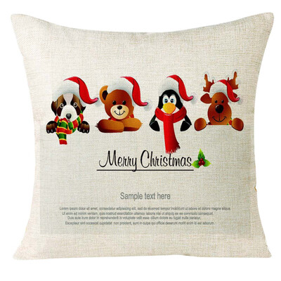 

〖Follure〗Xmas Christmas Animal Sofa Home Decoration Festival Pillow Case Cushion Cover