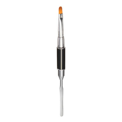 

1pc Double-Ended Nail Brush Flat Pusher Paint Carving UV Gel Manicure Tool