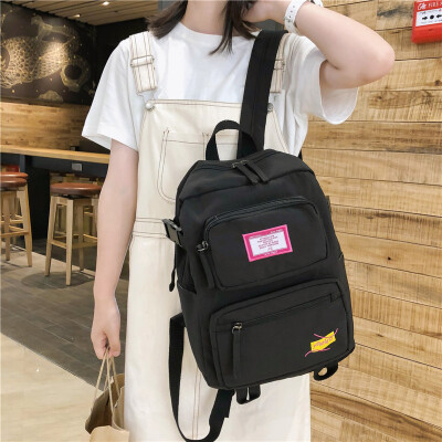 

Gu Gu Gan Girlsschoolbag Female Korean version Sen Department Canvas Campus Backpack Female Ins Students Backpack Tide