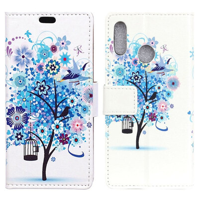 

MOONCASE Millet Red Rice Note 6 Pro Pattern Leather Case - Blue Tree