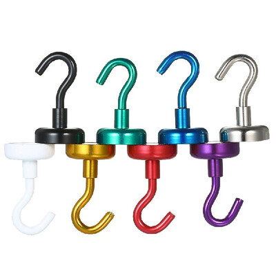 

8pcs Magnetic Hooks Heavy Duty Neodymium Magnet Hook Set of 8pcs Magnetic Single Hook
