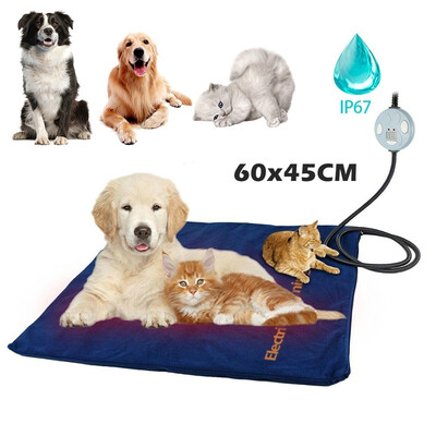 

60x45cm Pet Heating Pad Winter Electric Heating Pad for Dogs&Cats Indoor Warming Mat with Auto Power Off