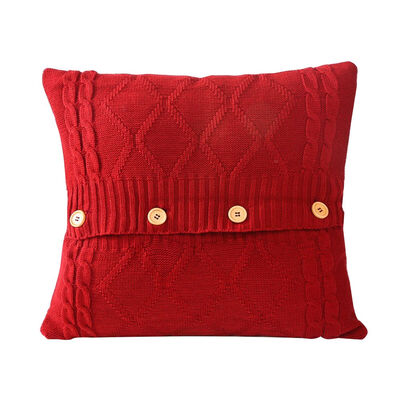 

UpperX Knitted Decorative Pillow Case Cushion Cover Cable Knitting Patterns Square Warm Throw Pillow Covers