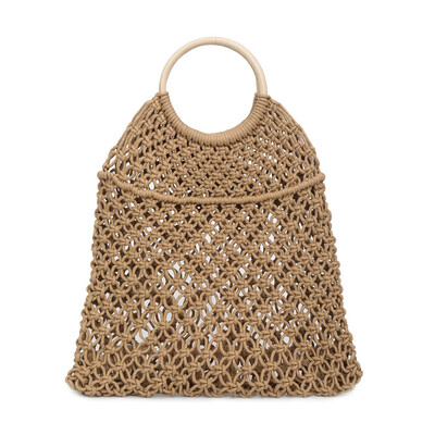 

Tailored Womens Fashion Straw Woven Bag Solid Color Handbag Wild Hollow Beach Bag