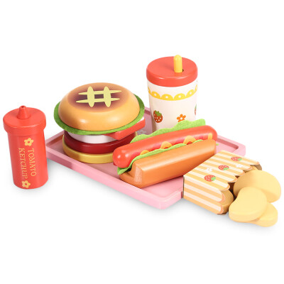 

Hamburger Wooden Kitchen Food Set