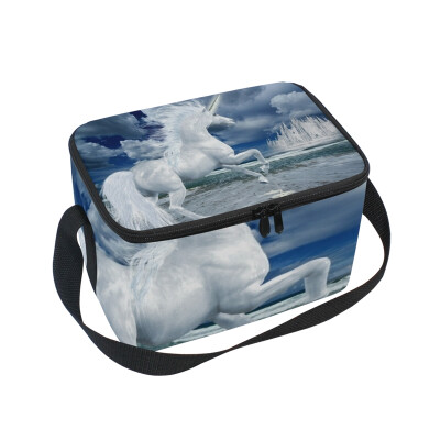 

Lunch Box Insulated Lunch Bag Large Cooler Unicorn And Castle Tote Bagfor Kids Men Women