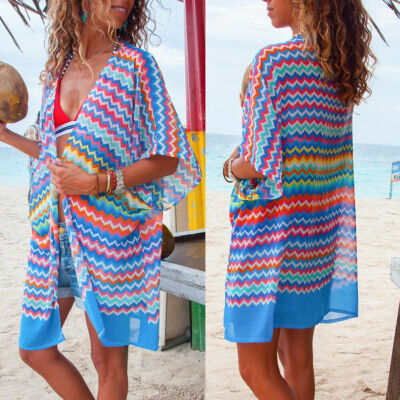 

Women Ladies Swimwear Bikini Cover Up Beachwear Kaftan Summer Sheer Beach Dress