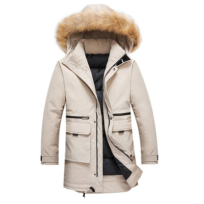 

Toponeto Mens Autumn Winter Large Size Hooded Coat Thickening Long Sleeved Jacket