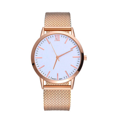 

RM Women Silica Gel Mesh Belt Casual Watch Geneva Simple Mesh Belt Watch