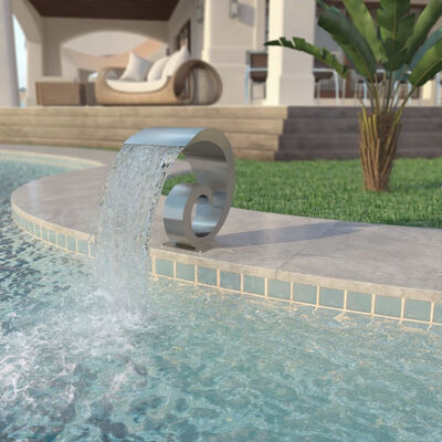 

Pool Fountain Stainless Steel 197"x118"x209" Silver