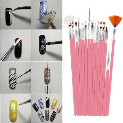 

Toponeto 15PC Nail Art Design Painting Dotting Detailing Pen Brushes Bundle Tool Kit Set