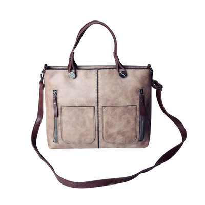 

Tailored Female bag autumn winter new double pocket shoulder oblique cross handbag PK