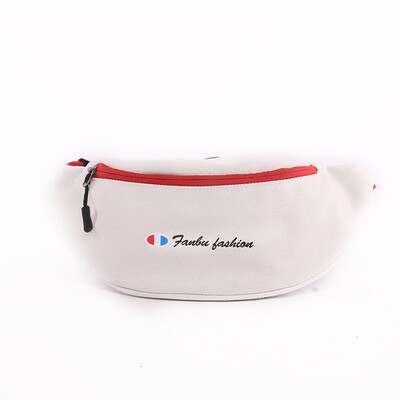 

Bags of womens chest bag fashion letter print canvas waist bag old - fashioned strappy bag
